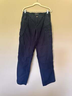 FLAW 5.11 Tactical Cargo Pants Women 12 Long Navy Blue Rip Stop Outdoor EMT Hunt